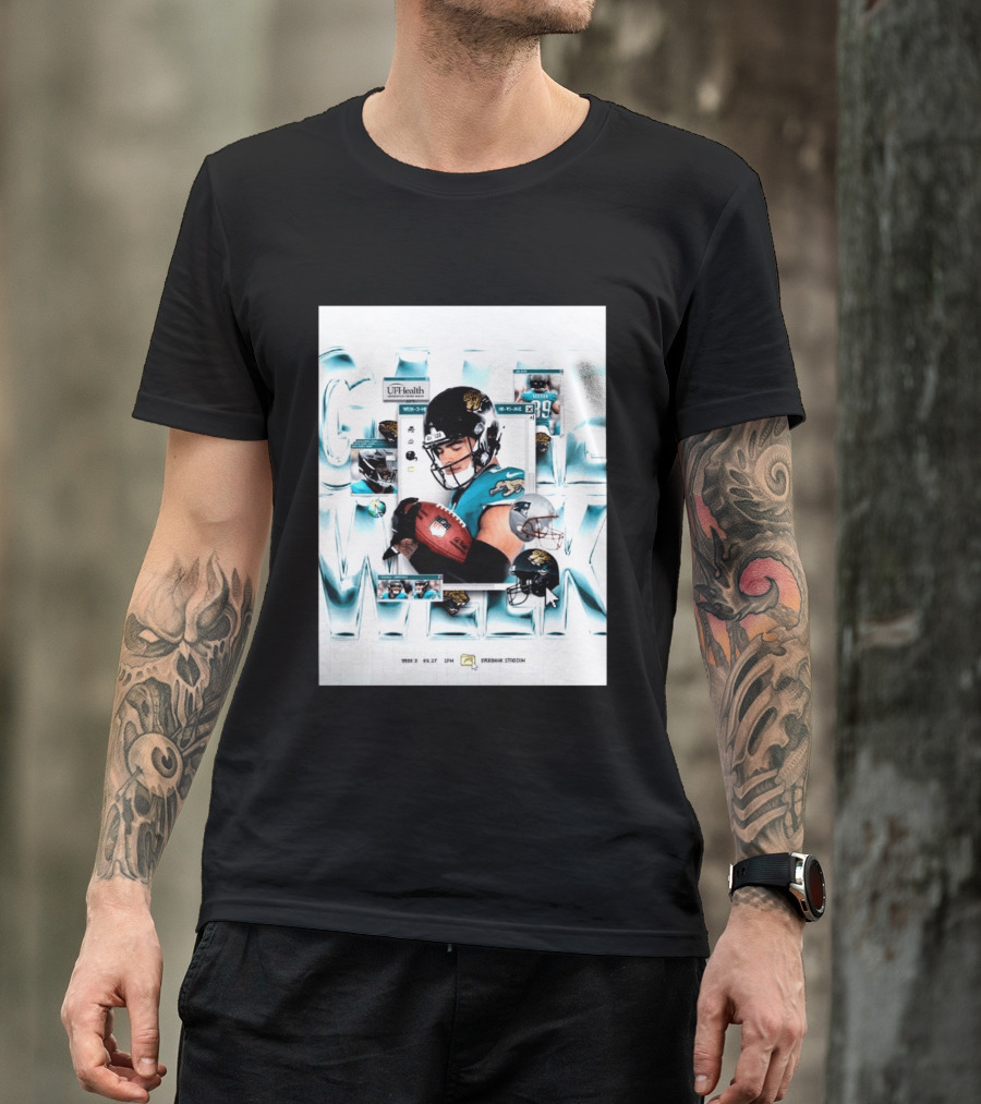 New England Patriots Vs Jacksonville Jaguars Game Week 3 EverBank Stadium September 27 2026 T-Shirt