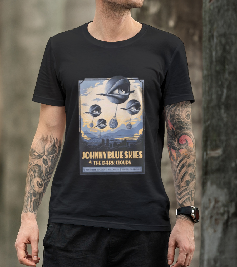 Johnny Blue Skies And The Dark Clouds Ball Arena Denver Colorado September 23 2026 Tour T-Shirt