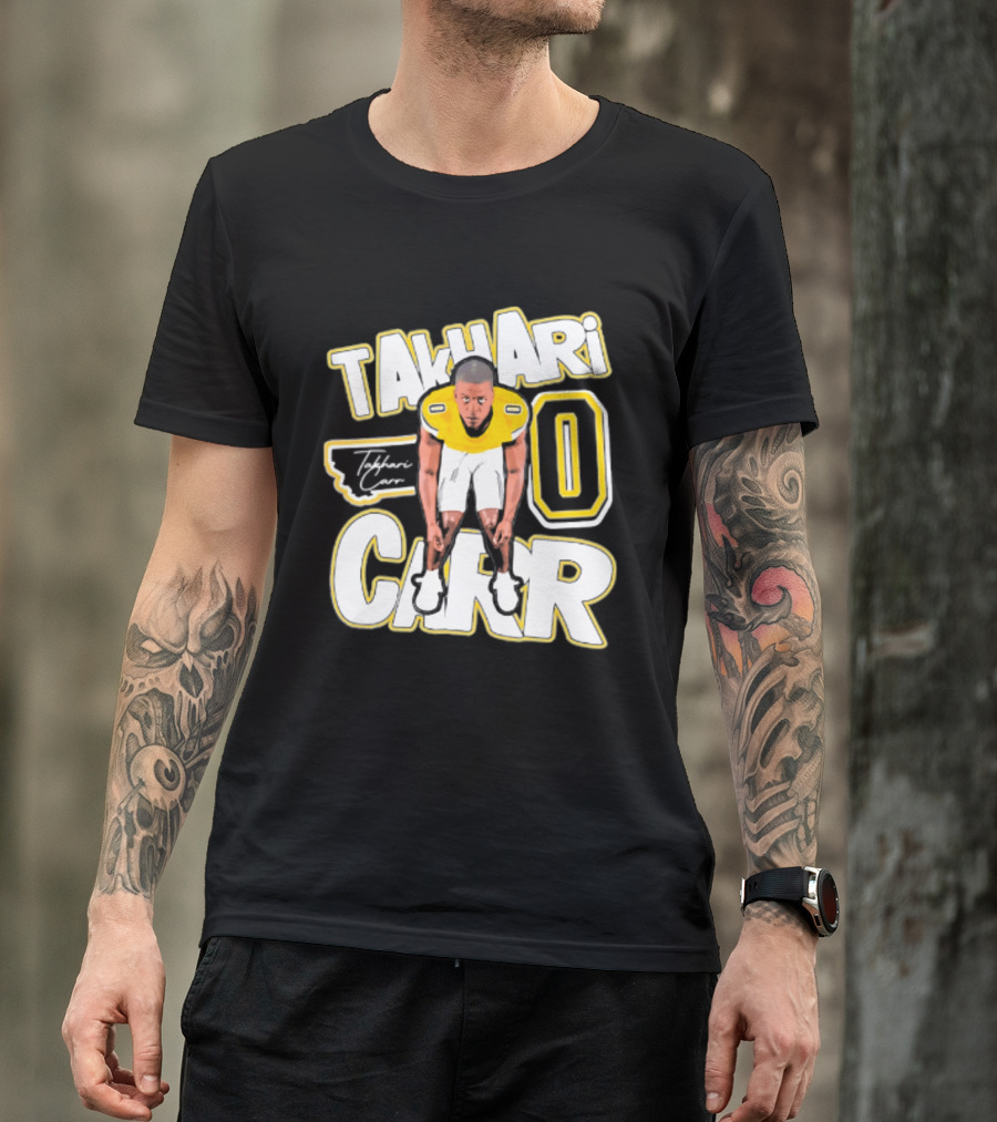 Takhari Carr Montana State Bobcats Player 2026 Caricature T-Shirt