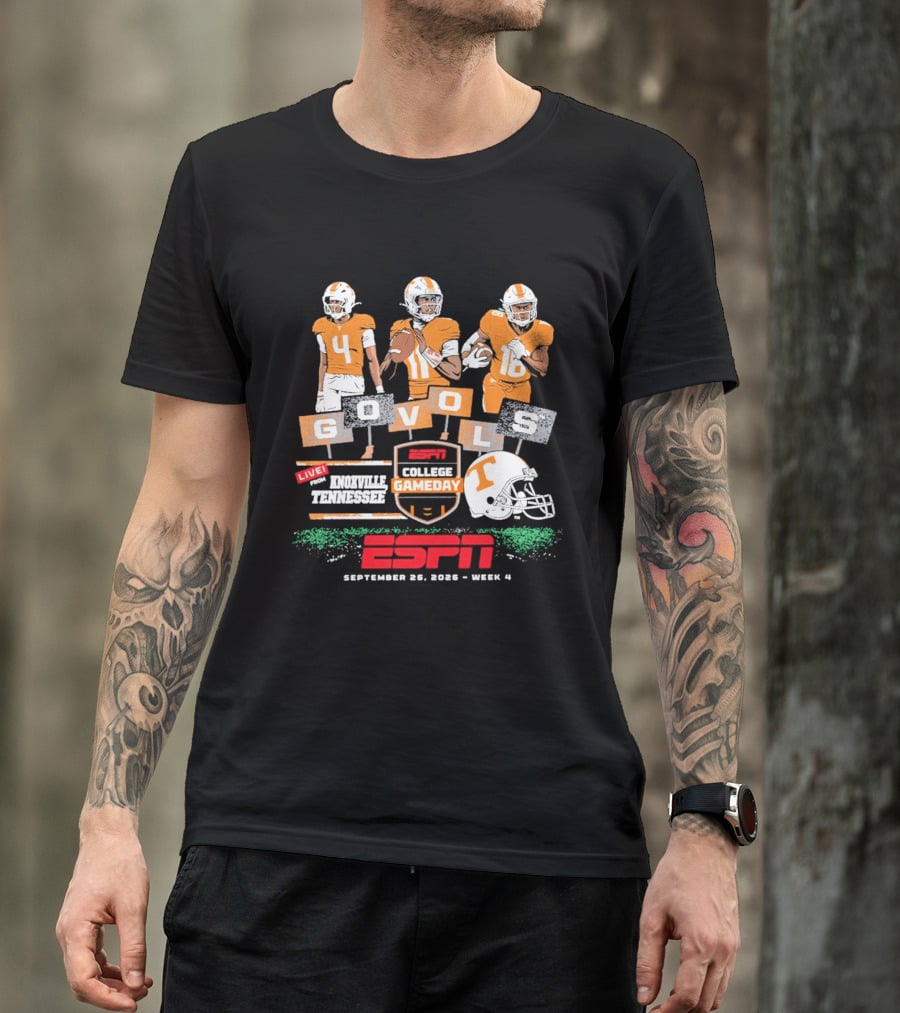 Tennessee Football ESPN College Gameday Go Vols Knoxville September 2023 Week 4 T-Shirt