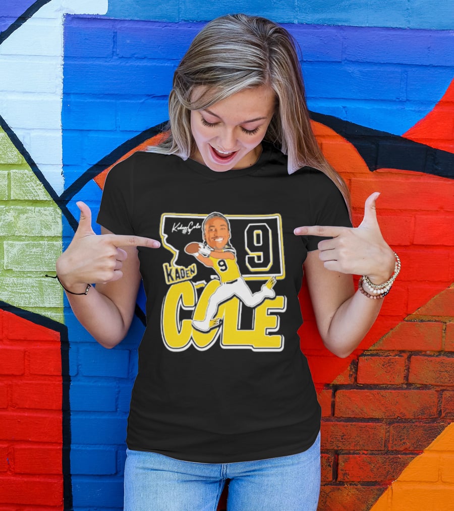 Kaden Cole Montana State Bobcats Player 2026 Caricature Number 9 T-Shirt