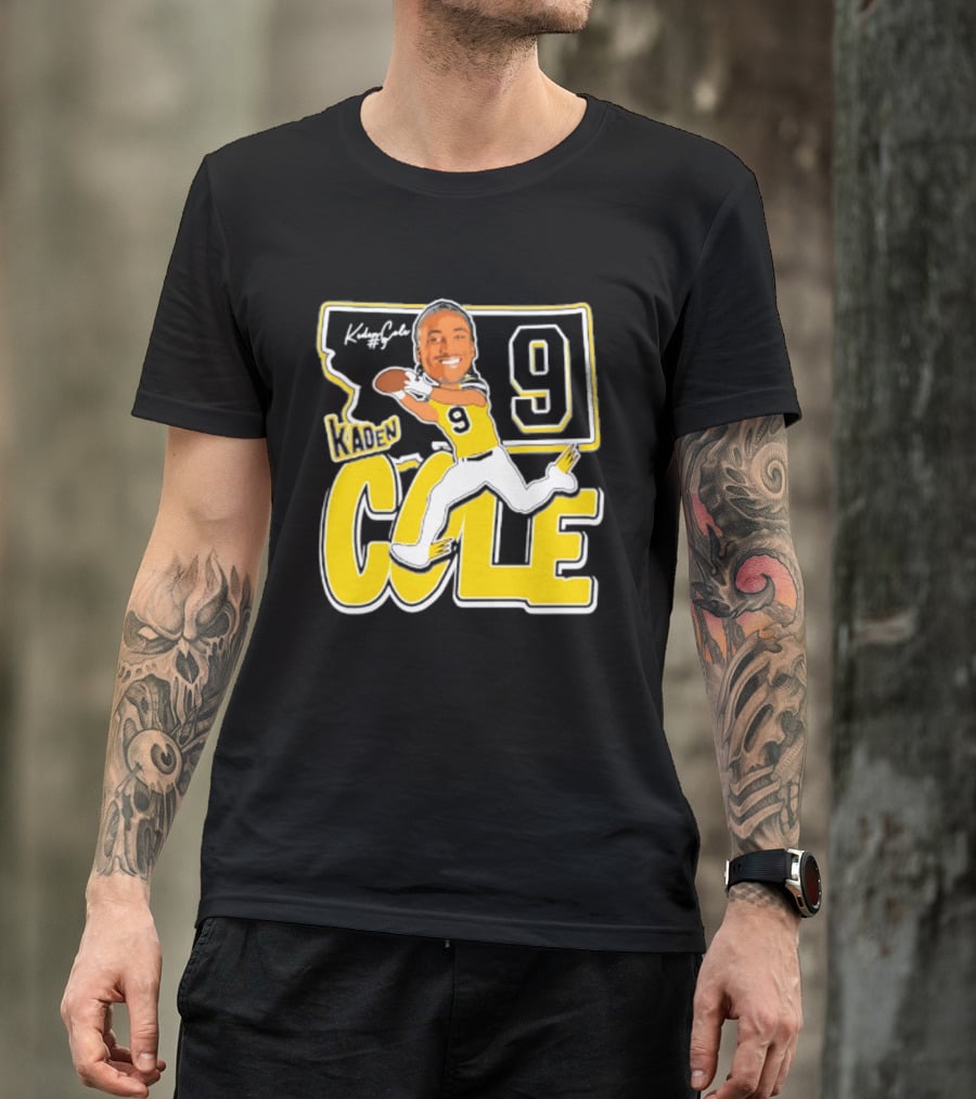 Kaden Cole Montana State Bobcats Player 2026 Caricature Number 9 T-Shirt