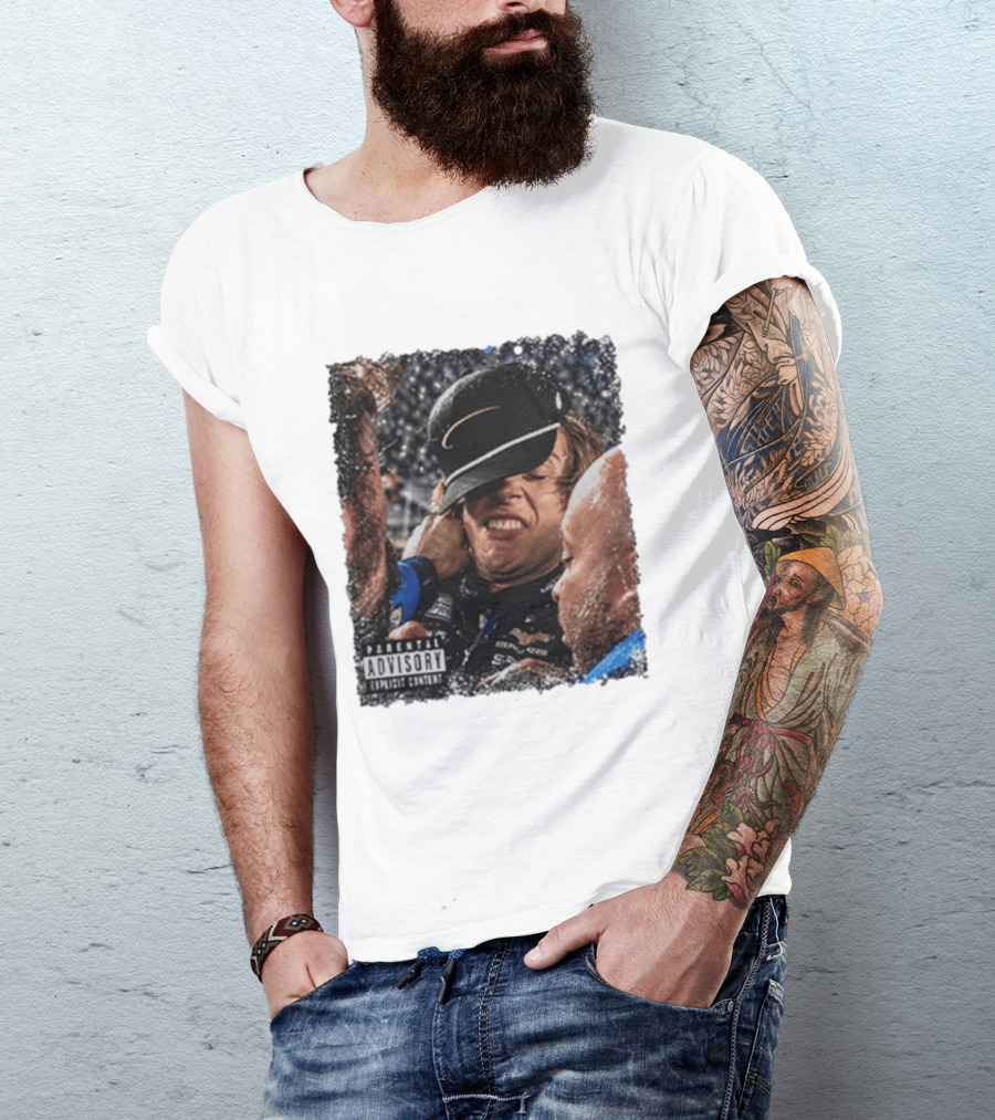 Parental Advisory Explicit Content Ryan Blaney Vs Carson Hocevar T-Shirt