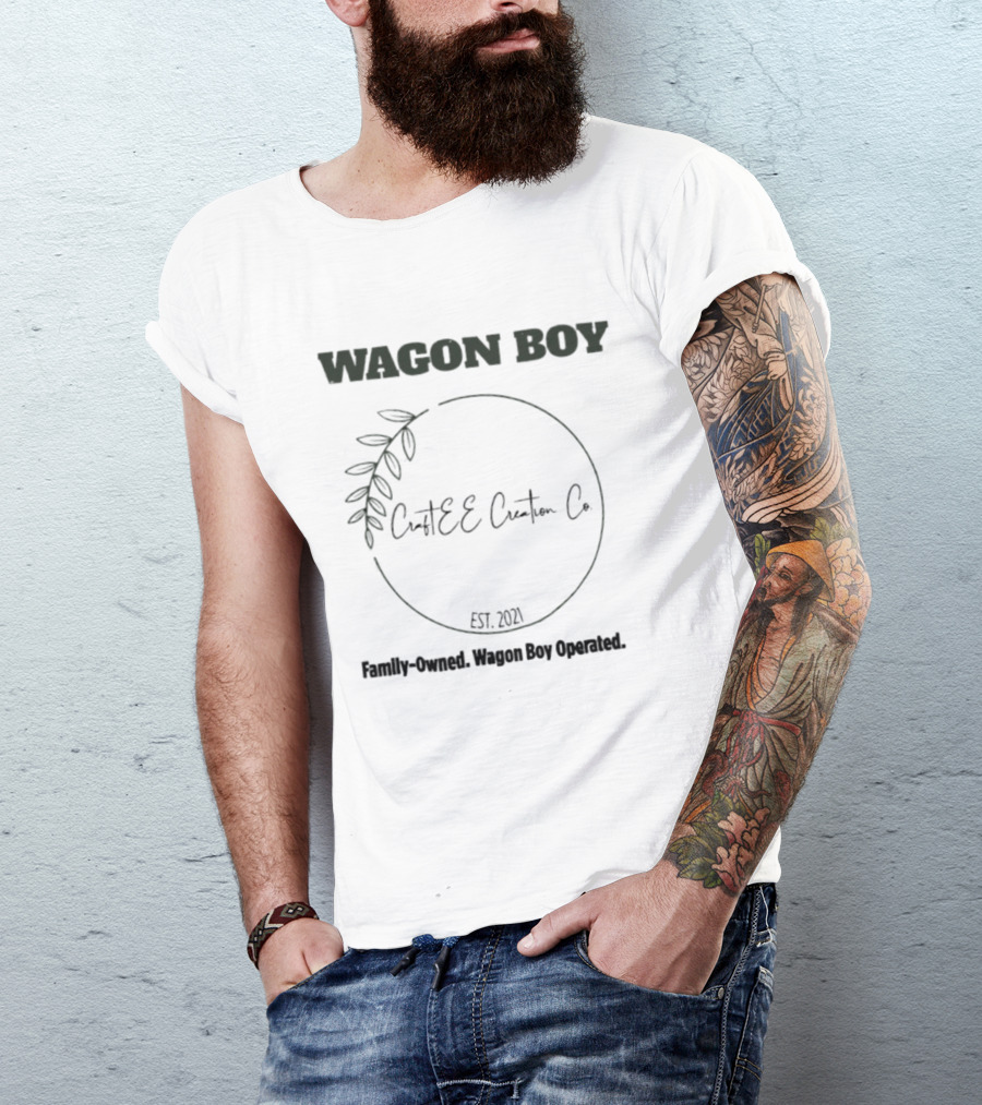 Wagon Boy CraftEE Custom Co Family Owned Est 2021 Operated T-Shirt