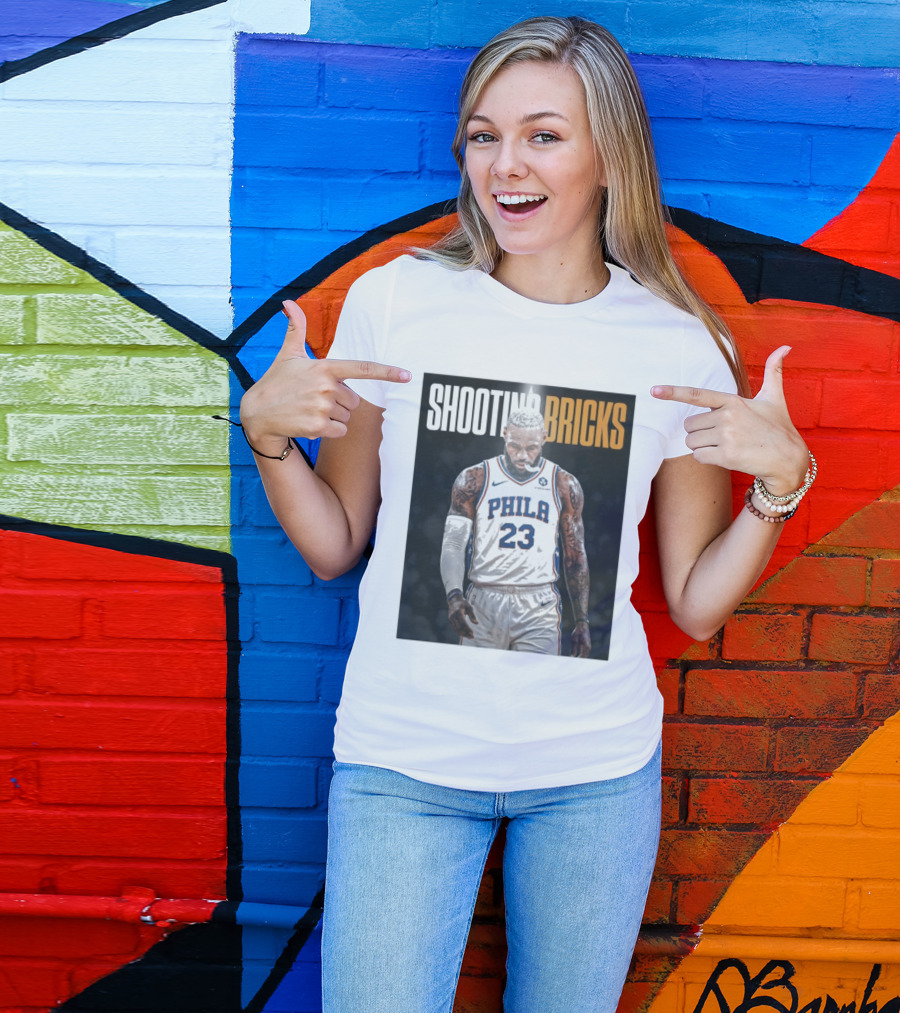 Shooting Bricks LeBron 23 Philly Basketball Meme T-Shirt