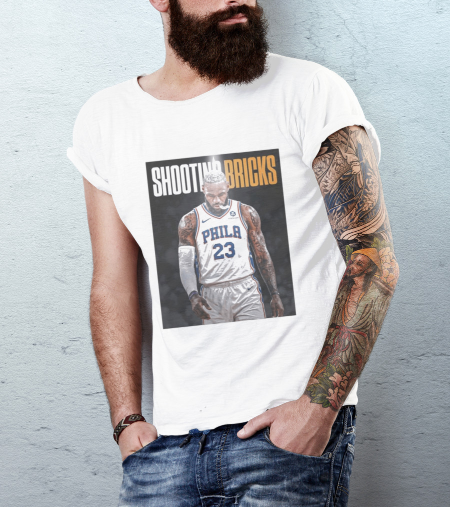 Shooting Bricks LeBron 23 Philly Basketball Meme T-Shirt