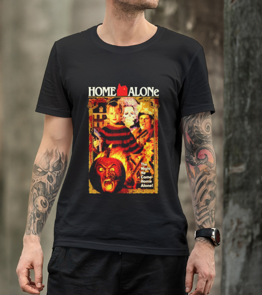 Home Alone The Night He Came Home 80s Movie Mashup T-Shirt