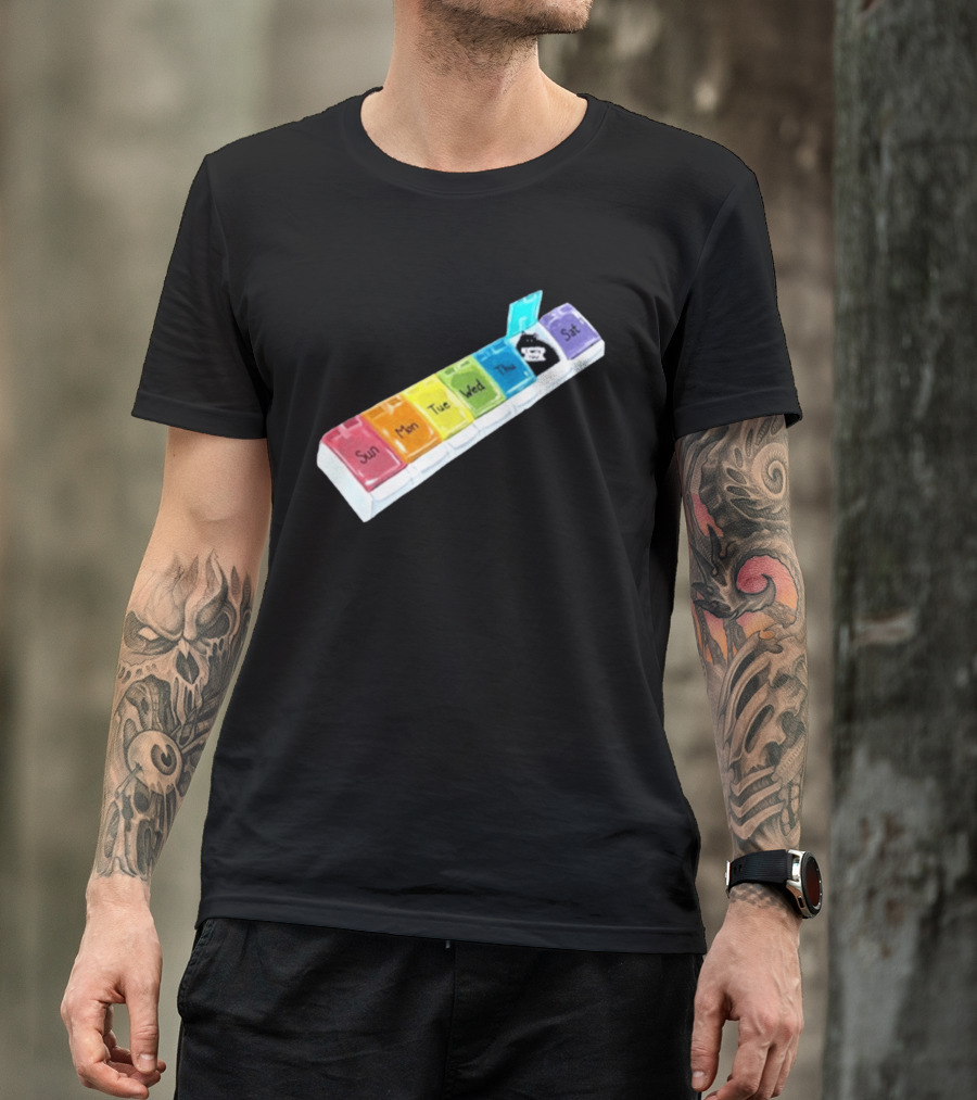 It's About Consistency Friday I Hate You Weekly Pill Organizer T-Shirt