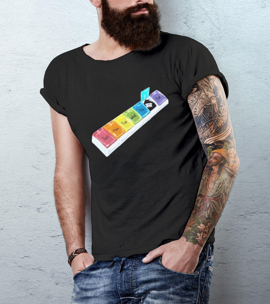 It's About Consistency Friday I Hate You Weekly Pill Organizer T-Shirt