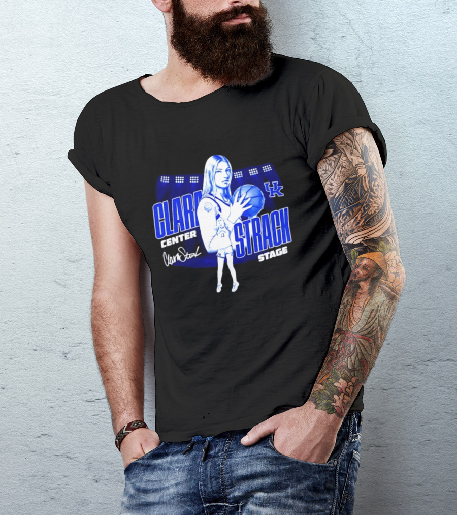 Clara Strack 13 Center Kentucky Wildcats Basketball Stage T-Shirt