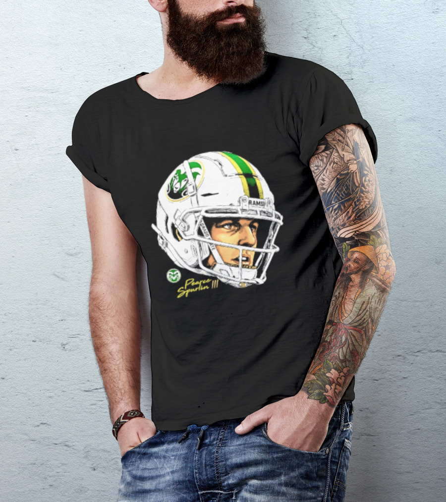 Darius Curry 3 Colorado State Rams NCAA Football Swag Head Prestigue Signature T-Shirt