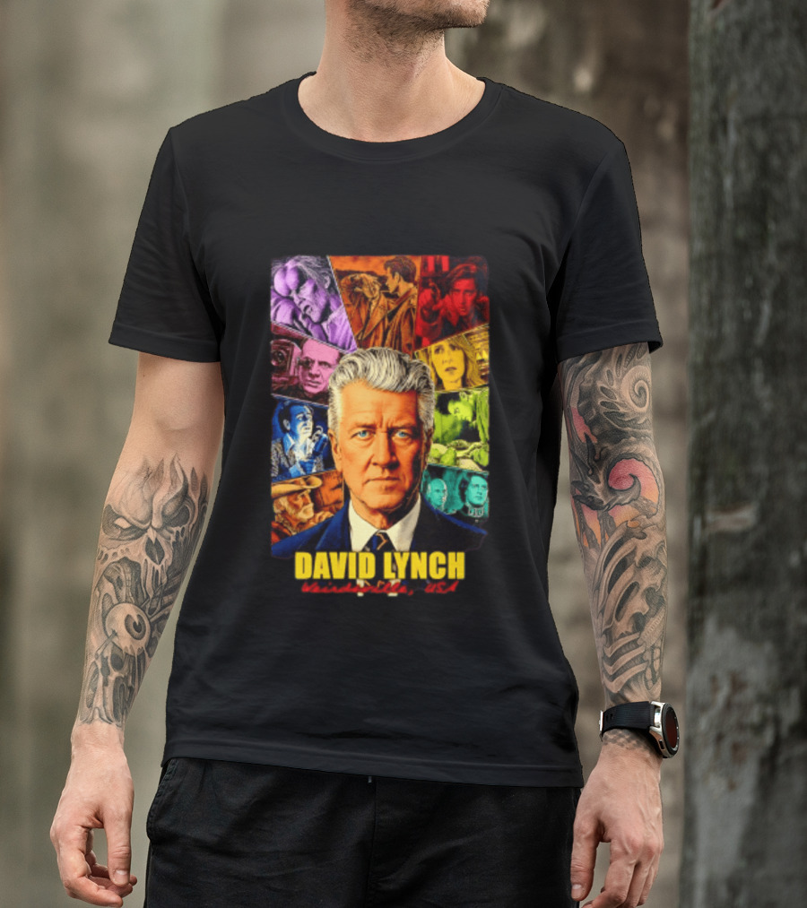David Lynch Weirdsville USA Iconic Characters Collage T-Shirt