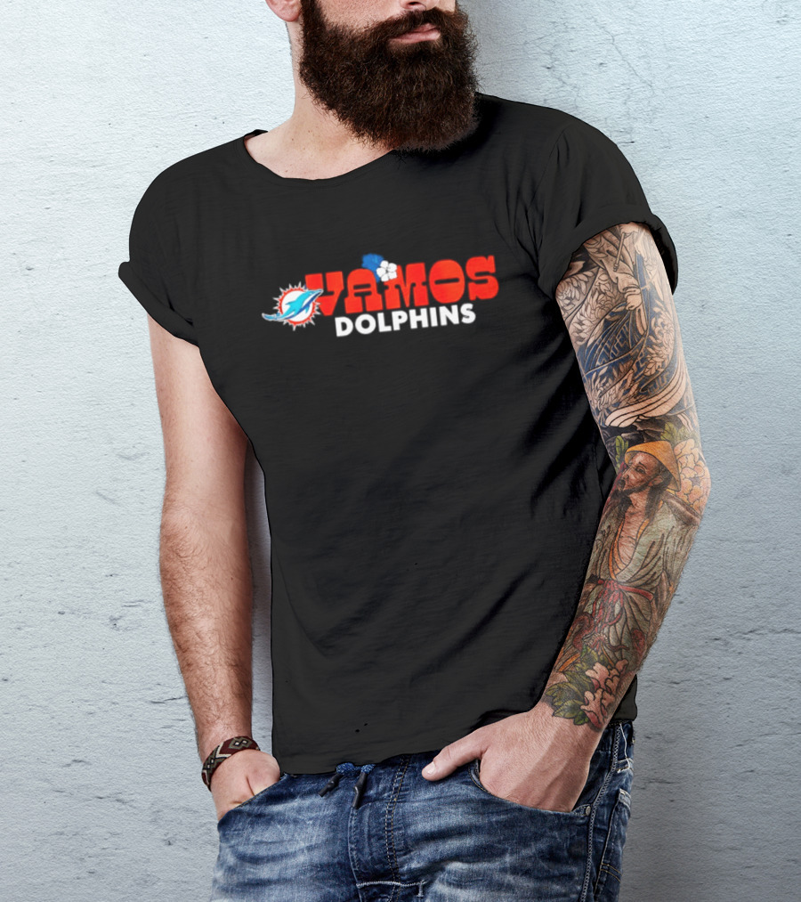 Miami Dolphins Vamos Hispanic Heritage Month Teal 2026 Celebrating Culture And Pride T-Shirt