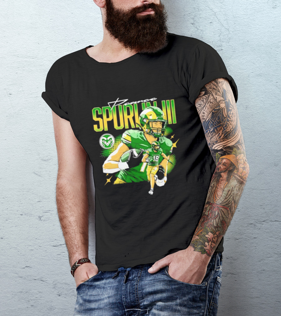 Pearce Spurlin III 18 Colorado State Rams Football NCAA T-Shirt
