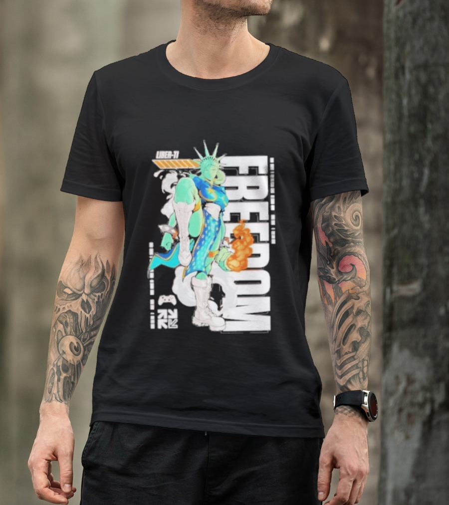 Freedom Fighter Liberty Statue Game Character Hero T-Shirt