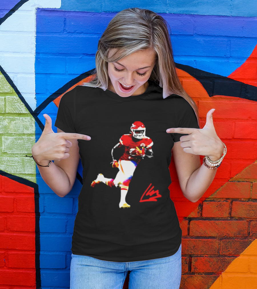 Kenneth Walker III Kansas City Chiefs Running Back Action Play T-Shirt