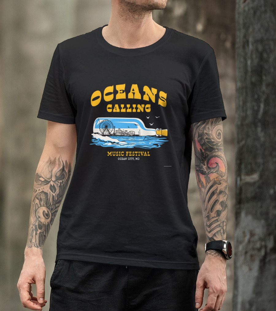 Ocean City MD Oceans Calling Music Festival 2026 Bottle Lineup T-Shirt