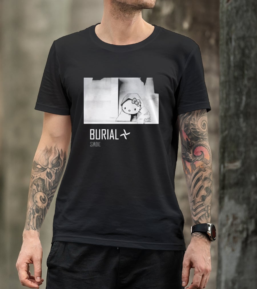 Burial Hello Kitty Sade Electronic Dubstep Cartoon T-Shirt
