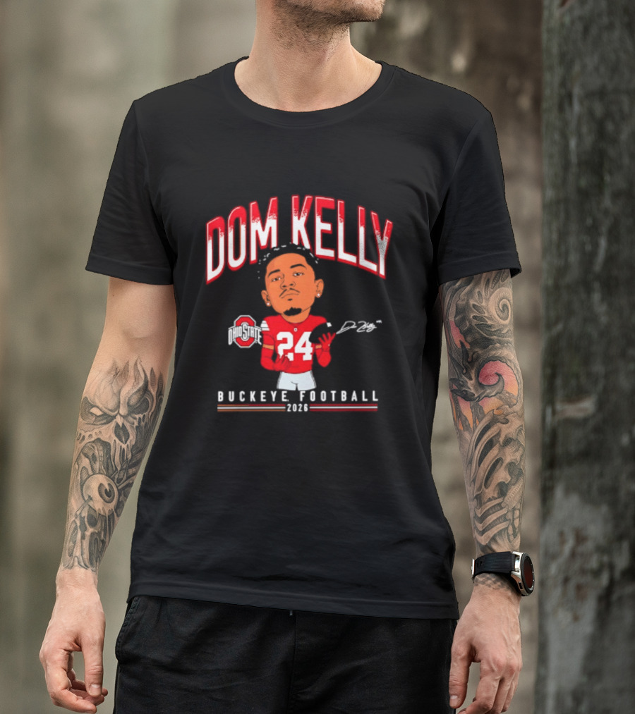 Dom Kelly Ohio State Buckeye Football Caricature 2026 T-Shirt