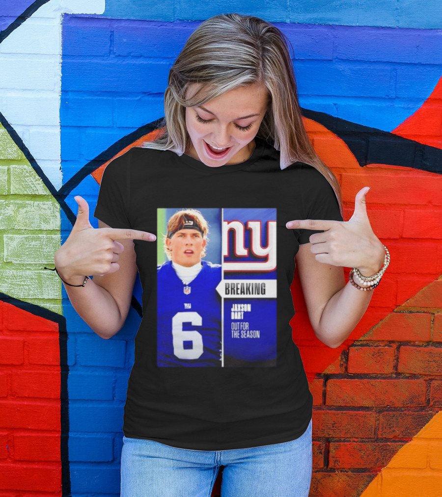 New York Giants Jaxson Dart Breaking Out For The Season T-Shirt