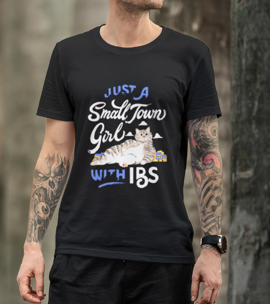 Just A Small Town Girl With Ibs Cat T-Shirt