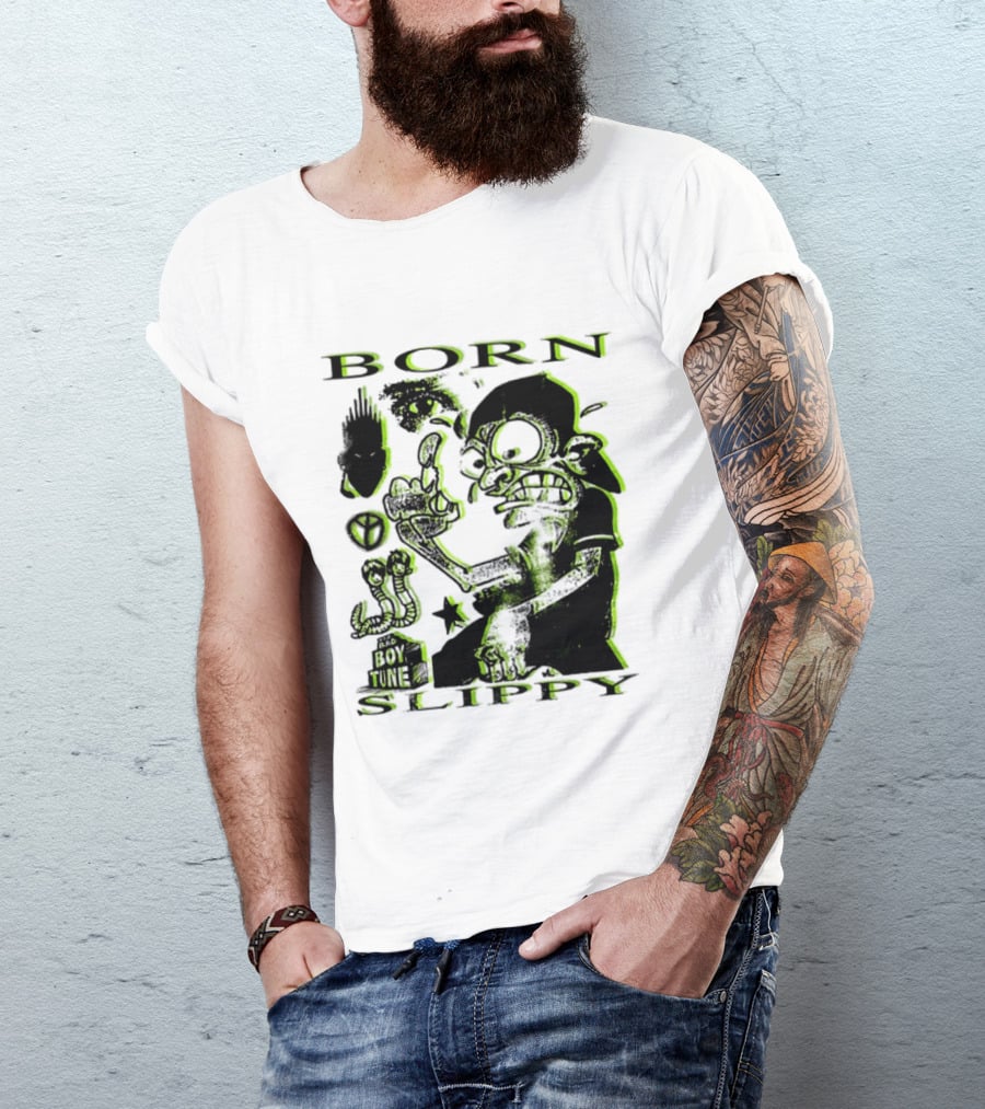 Born Slippy Bad Boy Tune Get Wet Like An Angel Two Sided T-Shirt