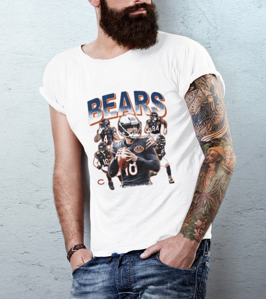 BEARS Chicago 2026 Football Team Collage T-Shirt