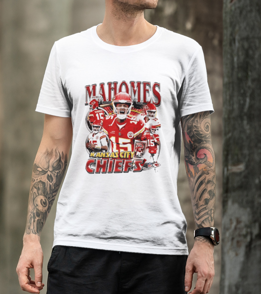 Patrick Mahomes Kansas City Chiefs NFL Player Collage 2026 T-Shirt