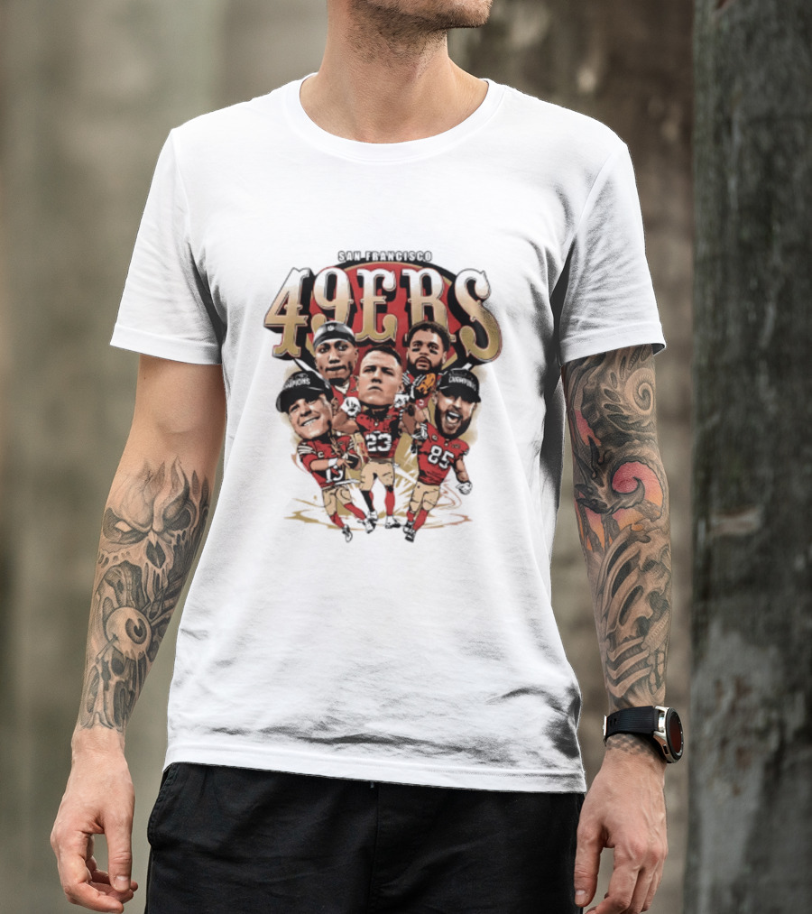 San Francisco 49ers 2026 Big Head Players NFL Football T-Shirt