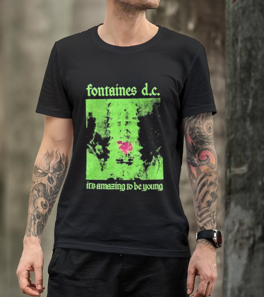 Fontaines D.C. It's Amazing To Be Young Bright Grunge T-Shirt