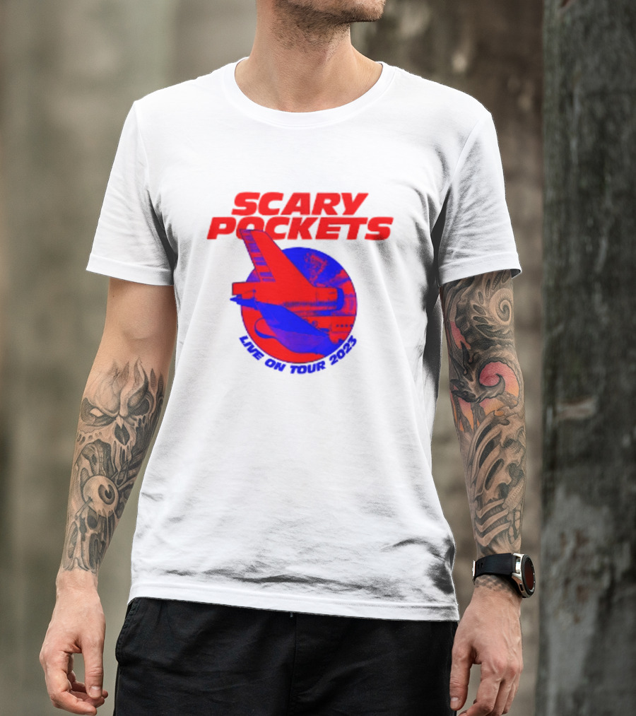 Scary Pockets Live On Tour 2023 Bold Red Airplane T-Shirt