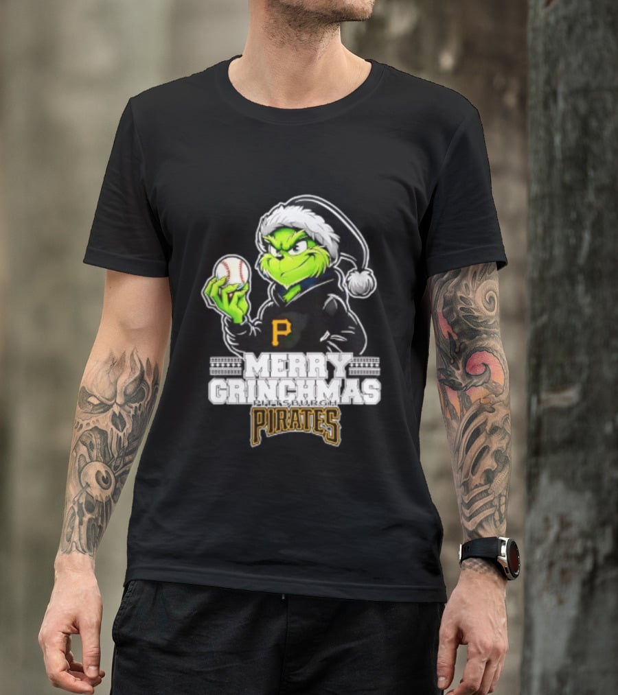 Merry Grinchmas Pittsburgh Pirates Baseball Christmas 2026 T-Shirt