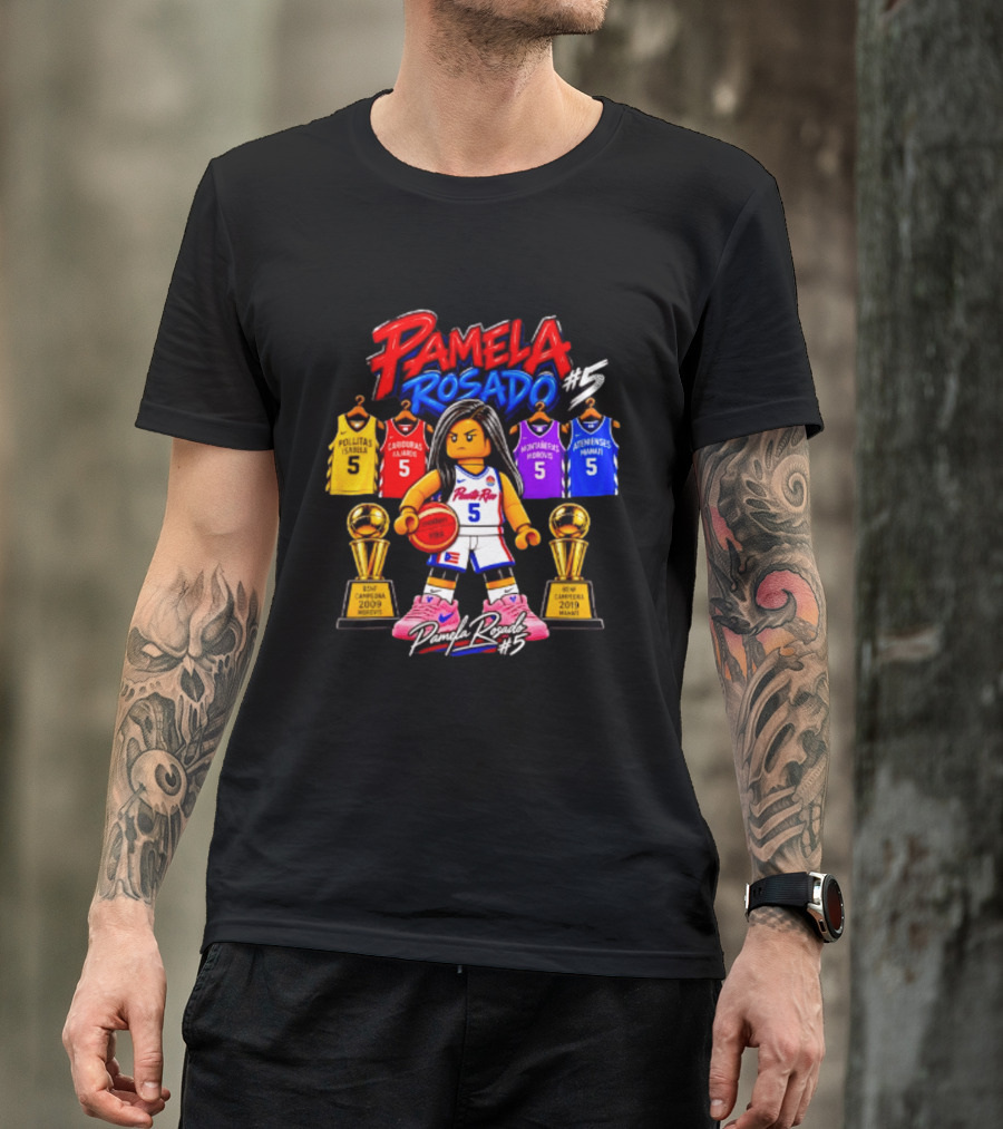 Pamela Rosado #5 Puerto Rico Champion Legacy Basketball Jerseys And Trophies T-Shirt