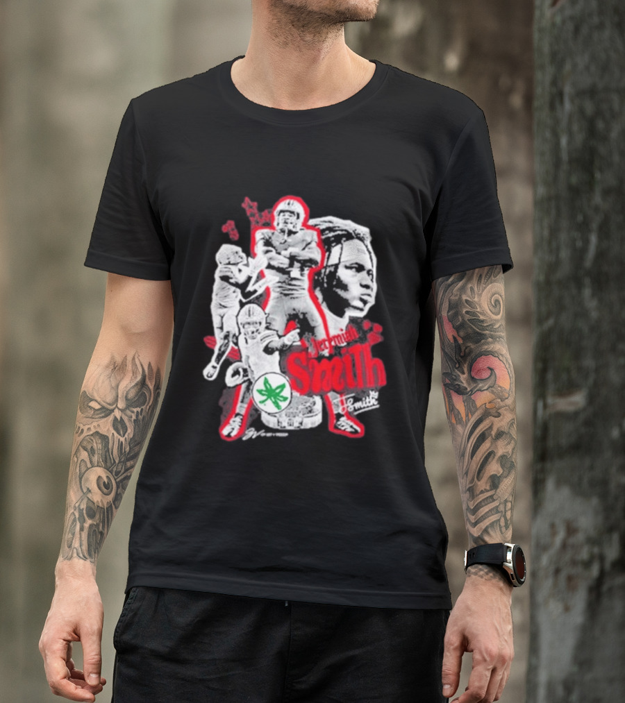 Jeremiah Smith Ohio State Buckeyes Football Collage T-Shirt