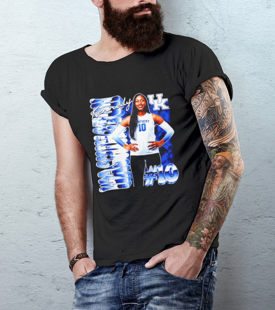 Kennedy #10 Kentucky Wildcats NCAA Volleyball T-Shirt