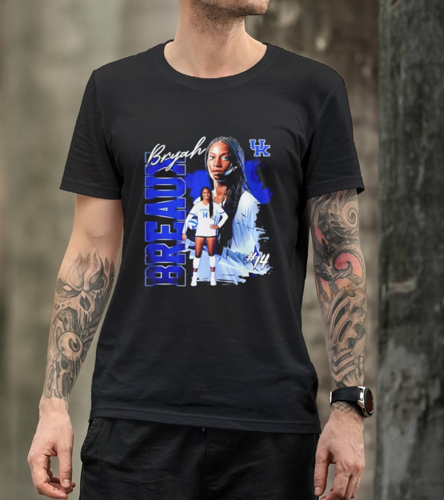 Bryah Breaux 14 Kentucky Wildcats Volleyball UK T-Shirt