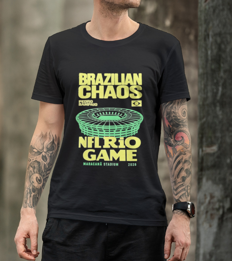 Brazilian Chaos NFL Rio Game Maracanã Stadium 2026 T-Shirt