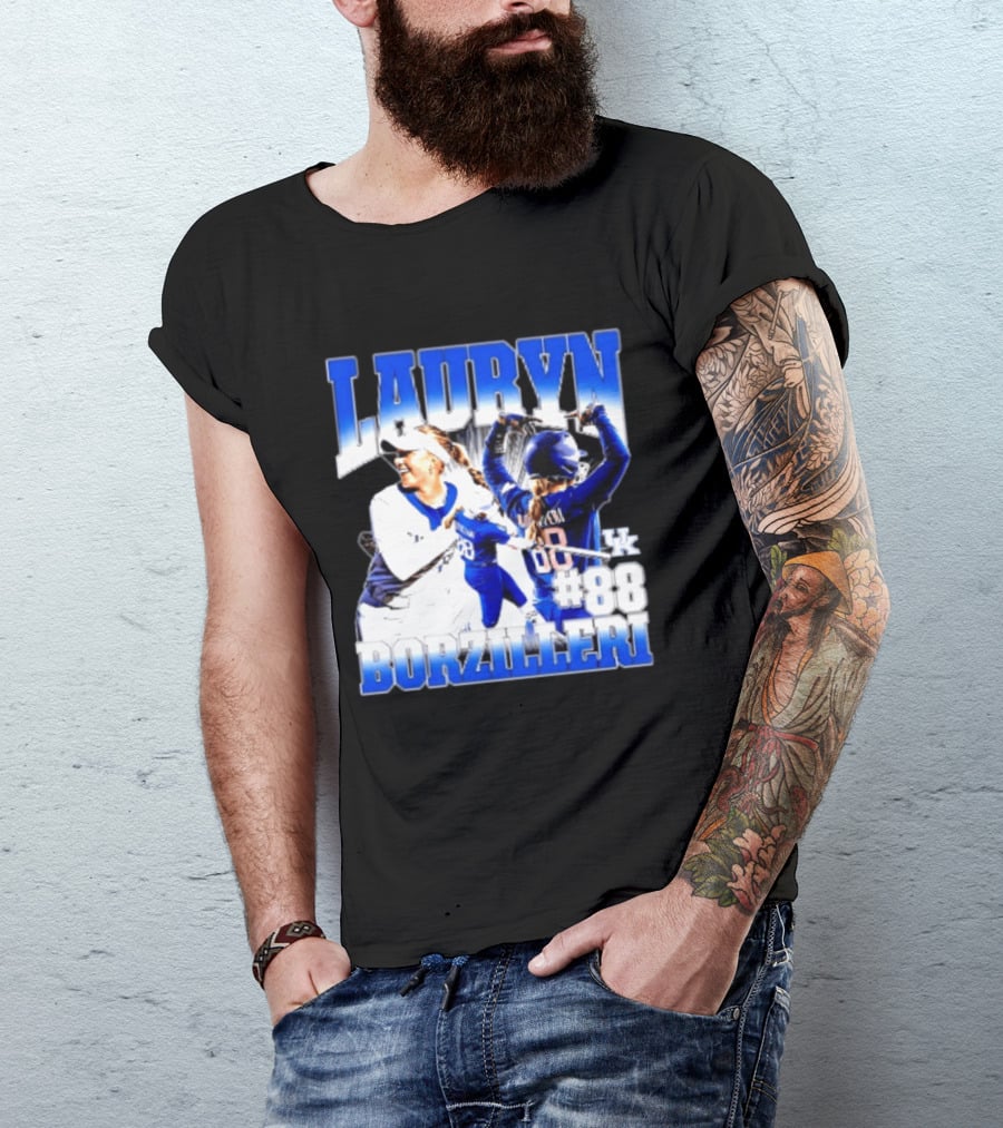 Kentucky Wildcats Lauryn Borzilleri 88 NCAA Softball Player T-Shirt