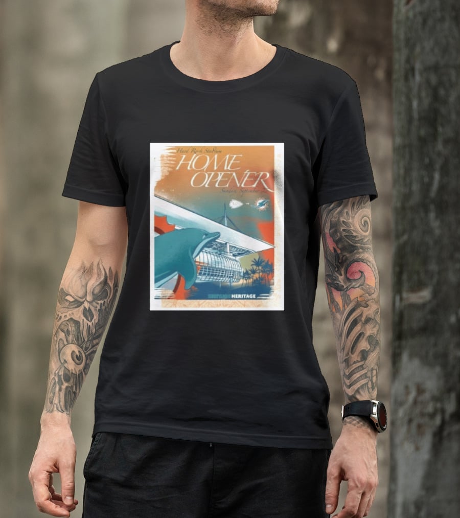 Hard Rock Stadium Home Opener Miami Dolphins Vs Kansas City Chiefs Sunday September 27 2026 Heritage T-Shirt