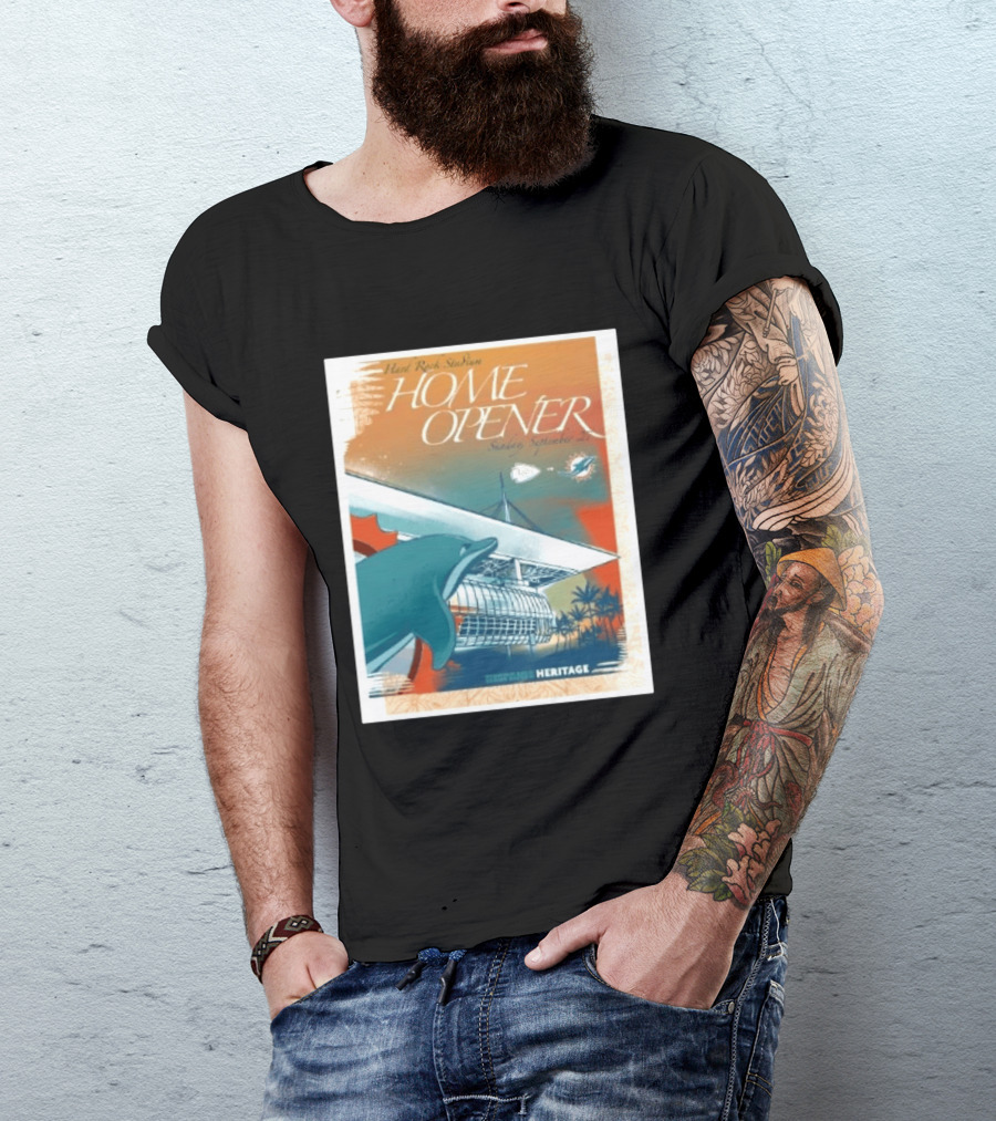 Hard Rock Stadium Home Opener Miami Dolphins Vs Kansas City Chiefs Sunday September 27 2026 Heritage T-Shirt