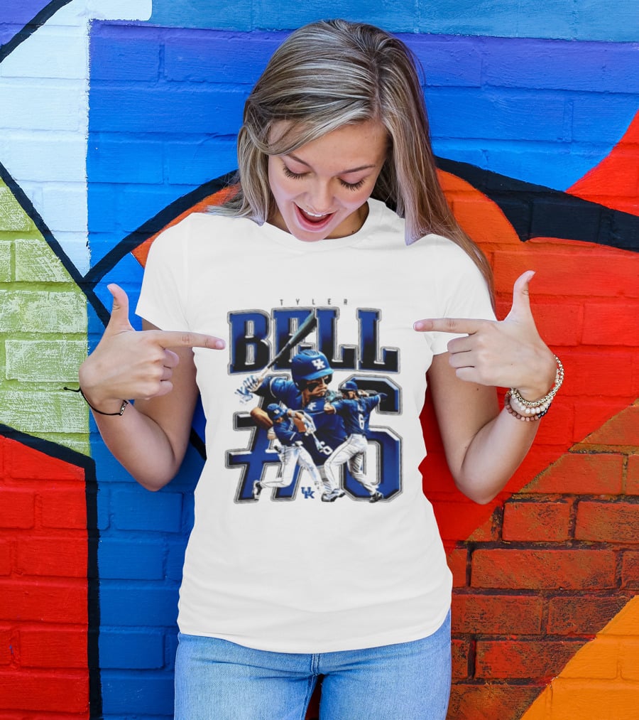 Tyler Bell 6 Kentucky Wildcats NCAA Baseball Player T-Shirt