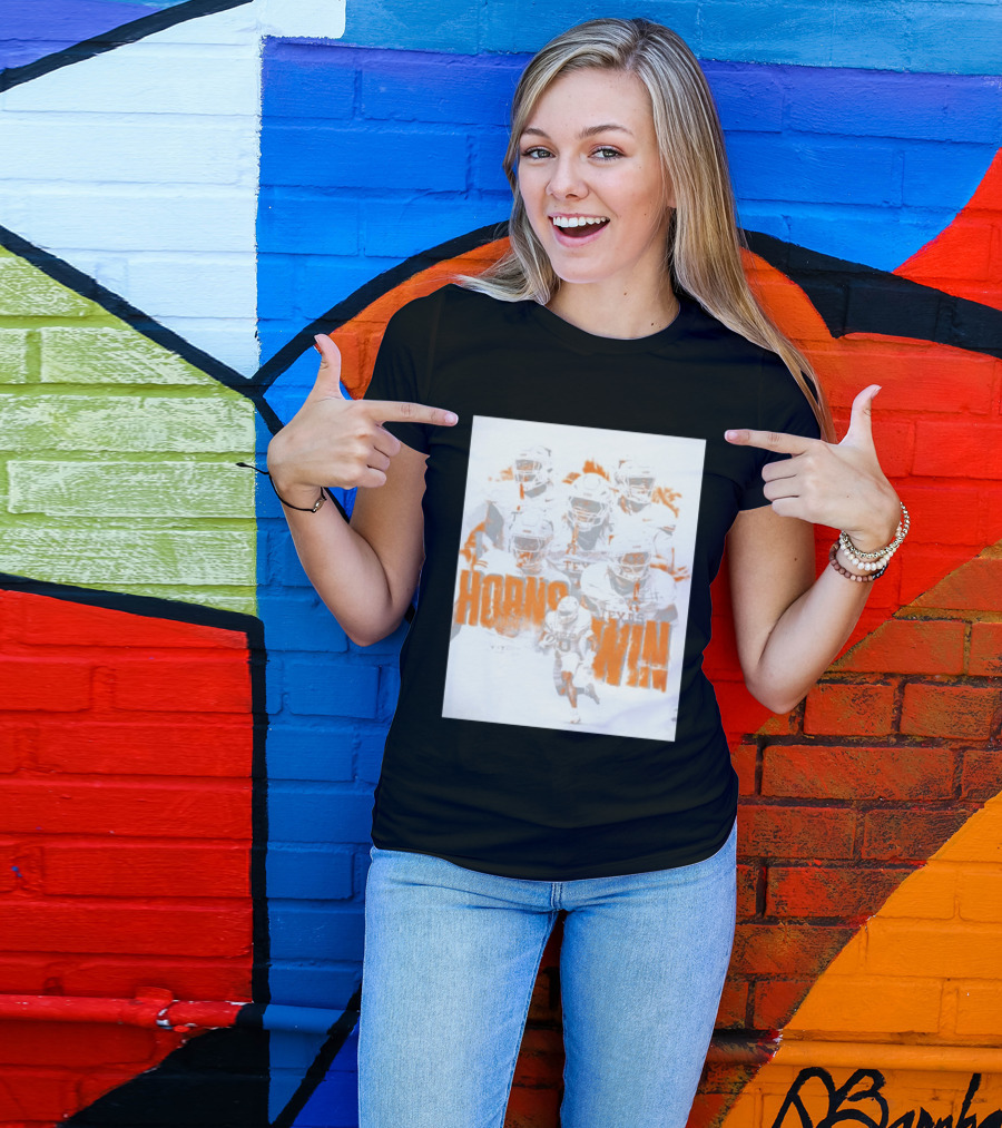 Texas Football Horns Win Burnt Orange 2026 T-Shirt
