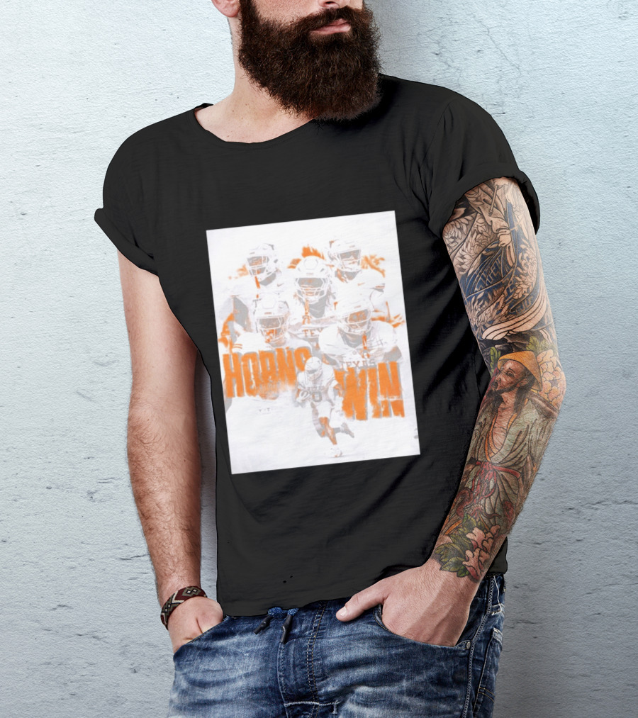 Texas Football Horns Win Burnt Orange 2026 T-Shirt