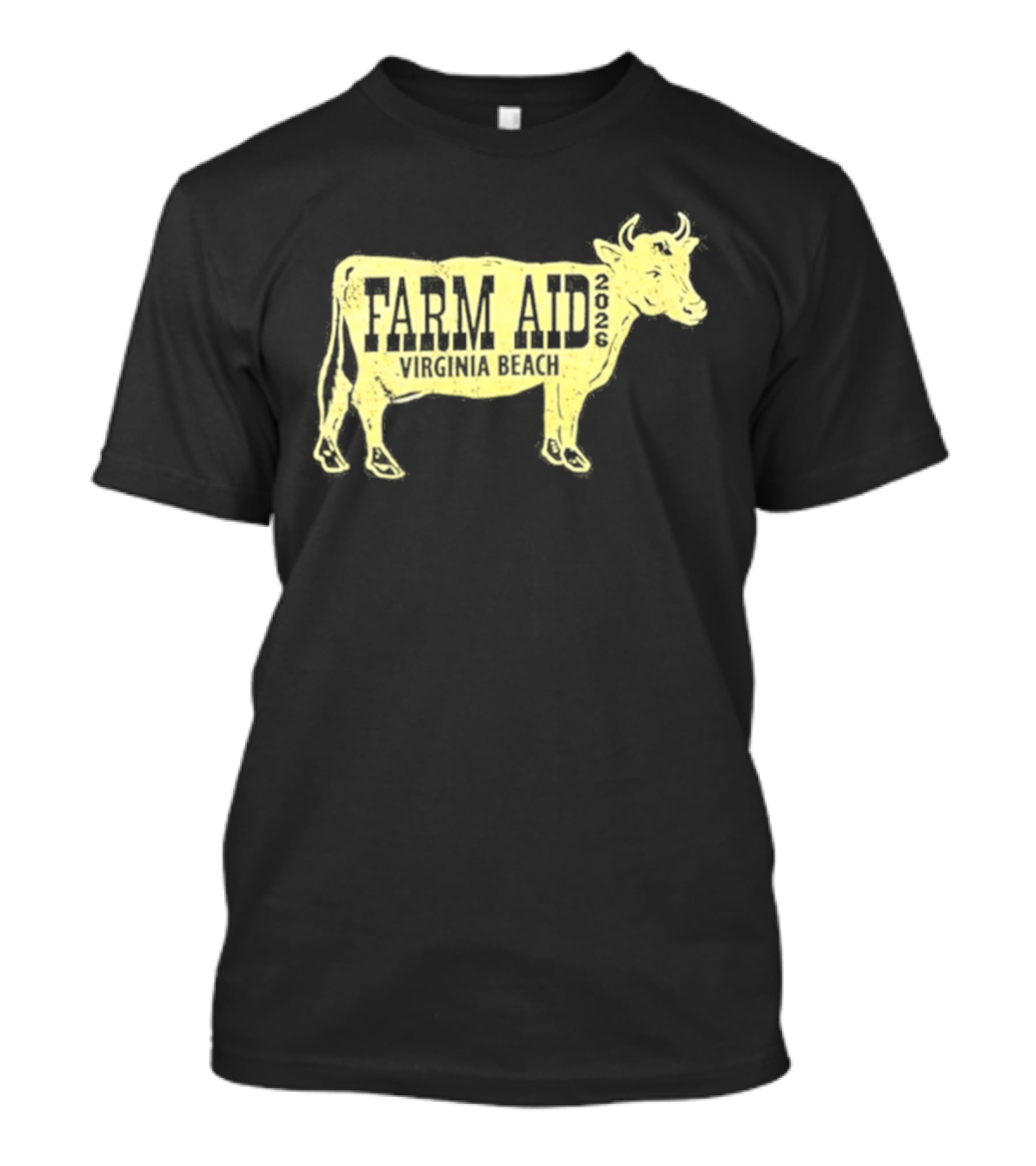Virginia Beach Farm Aid 2026 September 26 Cow T-Shirt