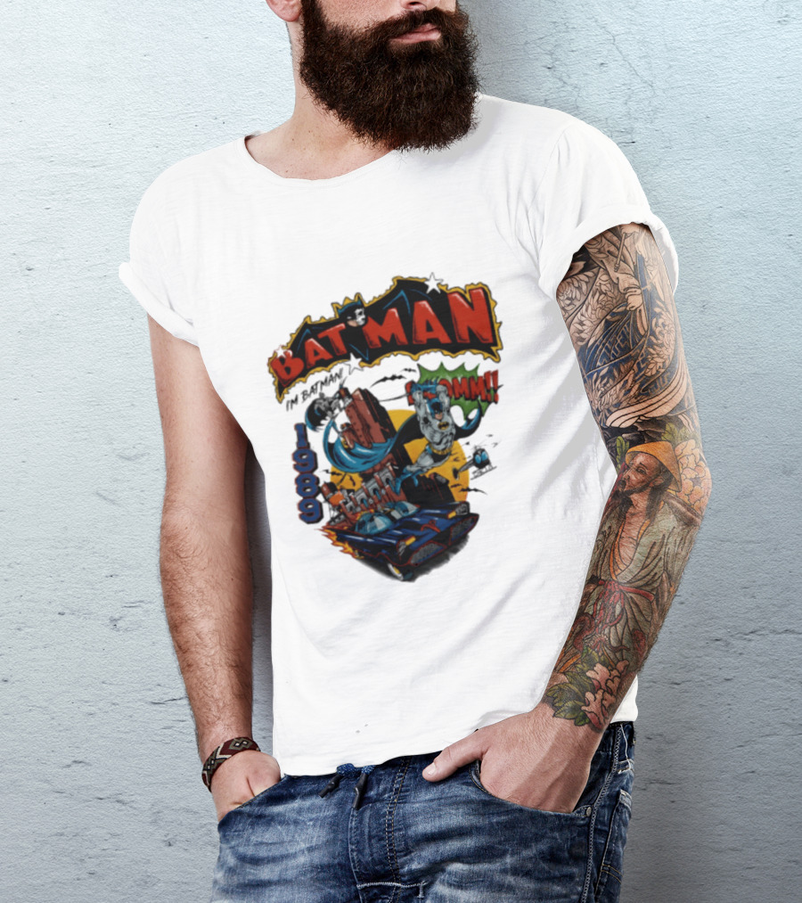 Batman 1989 I'm Batman DC Comics Batmobile T-Shirt