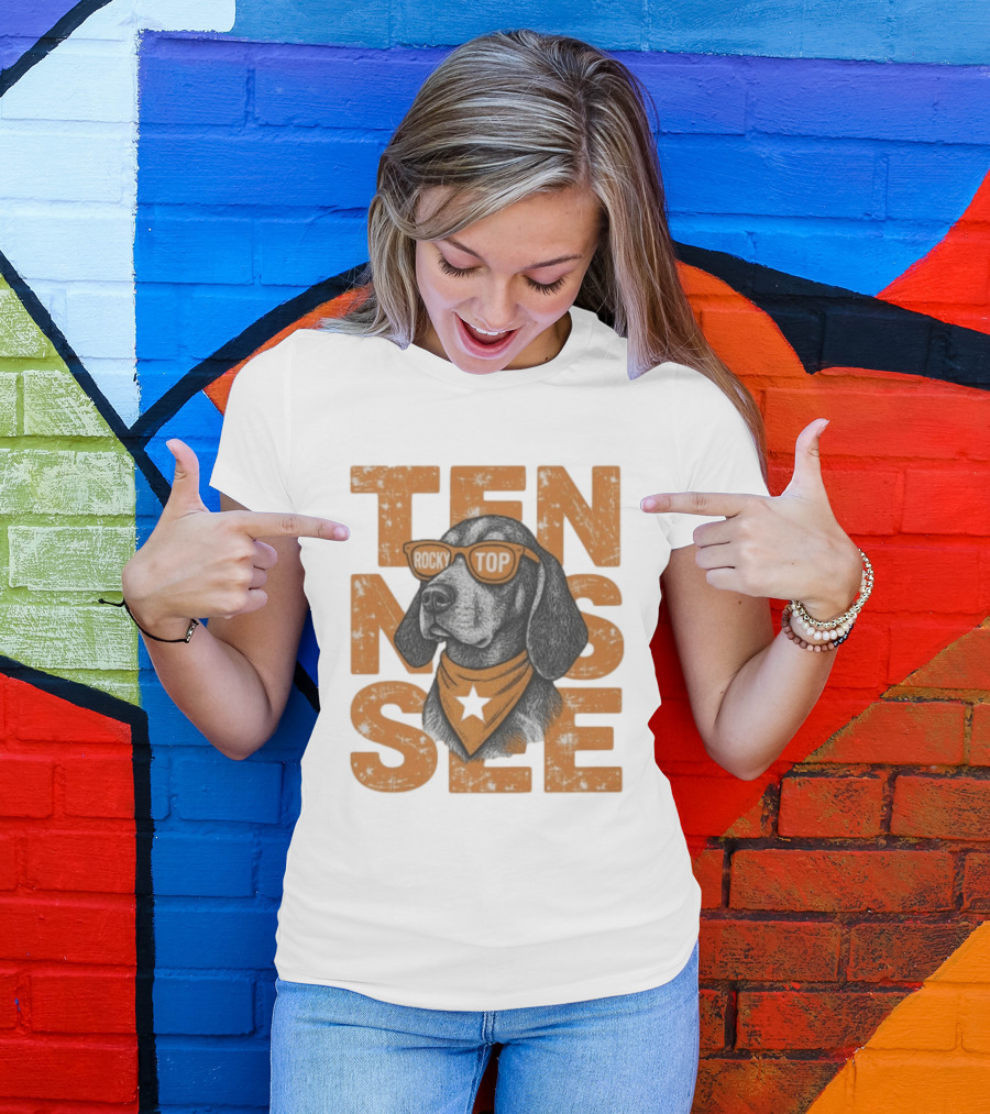 Comfort Colors Rocky Top Tennessee Dog Sunglasses Football T-Shirt