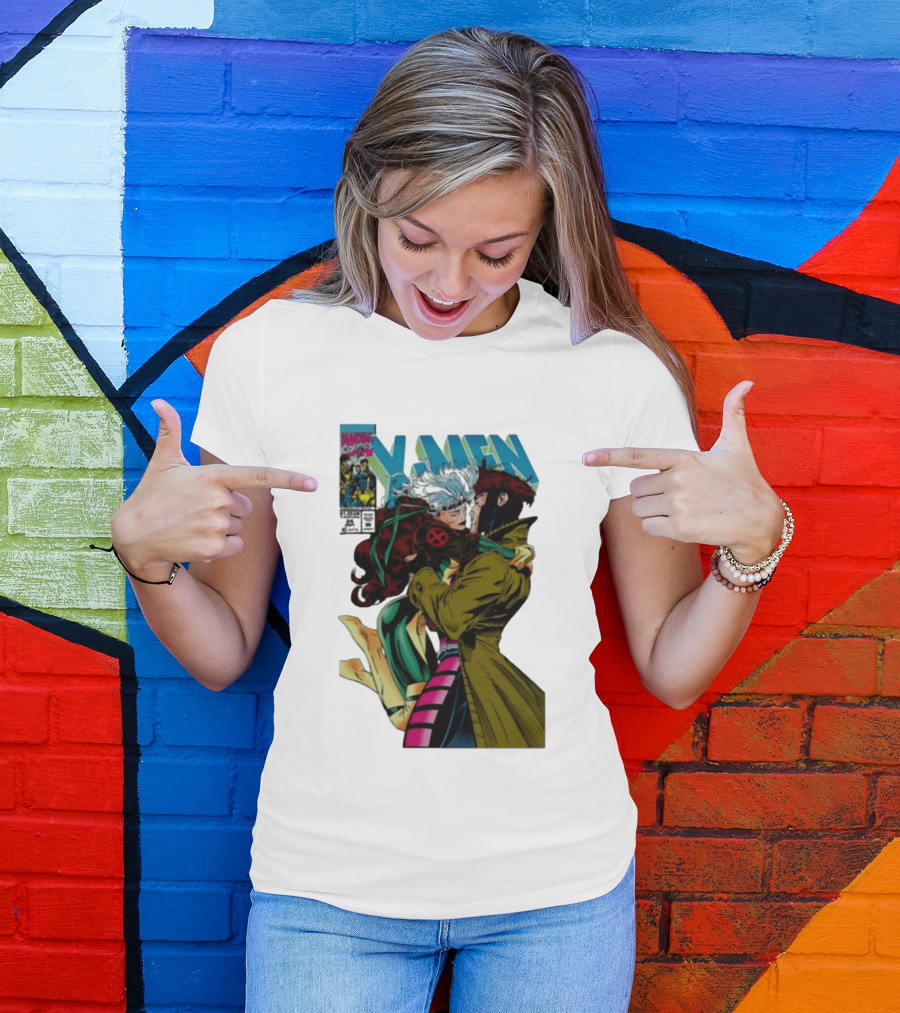 Marvel Comics X Men Gambit And Rogue Kiss Cover Comfort Colors Adult T-Shirt