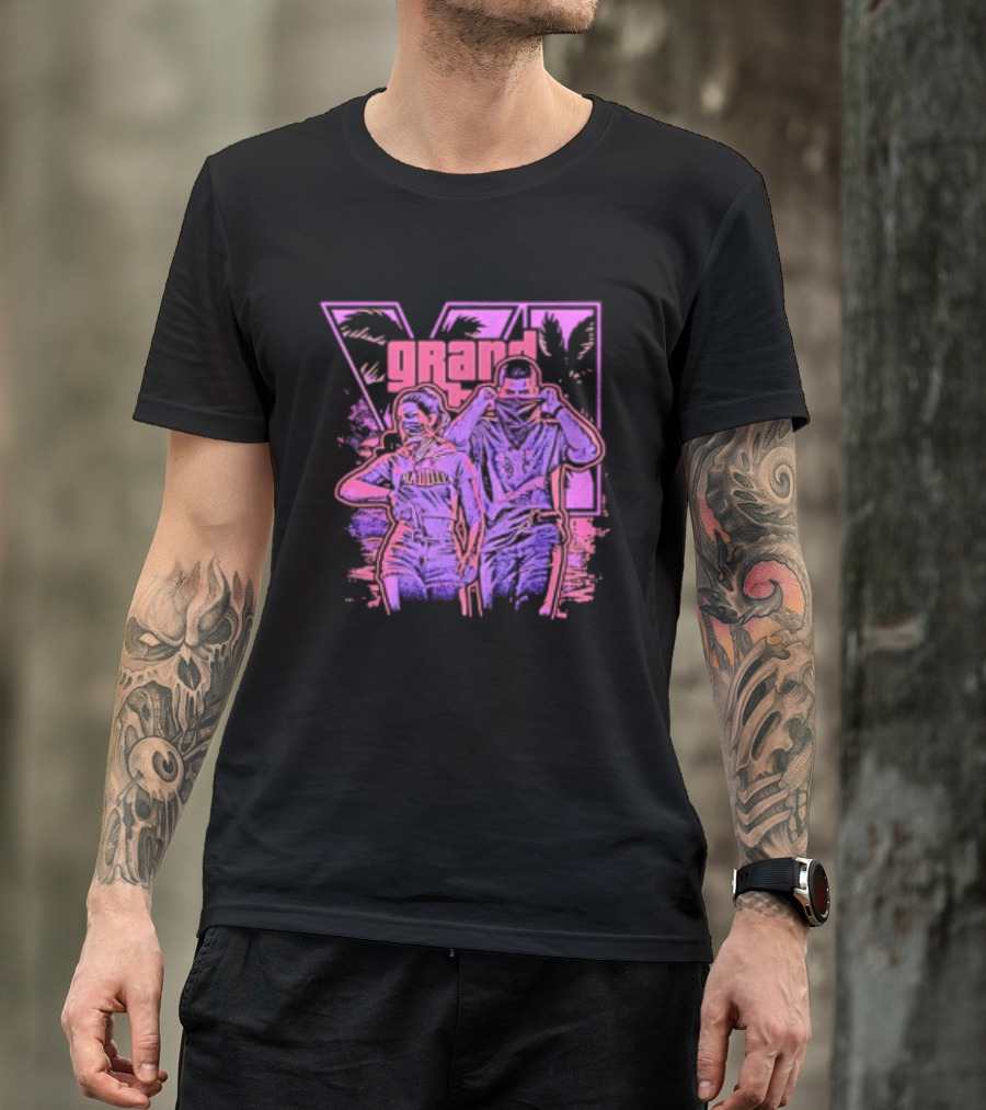 Grand Theft Auto V Rockstar Games Characters Baddie T-Shirt