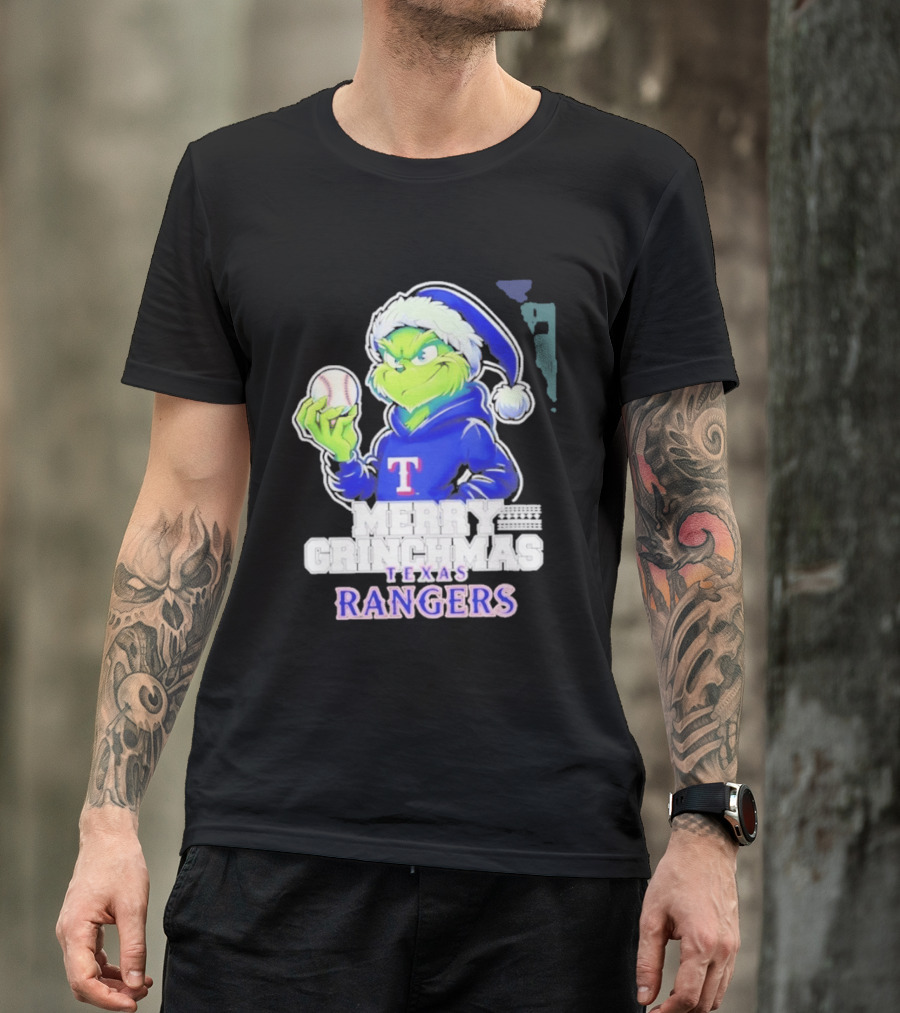 Grinch Merry Grinchmas Texas Rangers Baseball Holiday 2026 T-Shirt