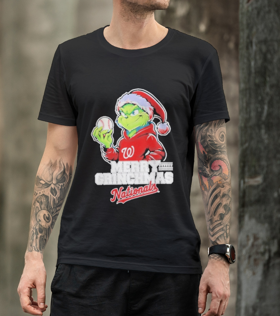 Grinch Merry Grinchmas Washington Nationals Baseball Christmas 2026 T-Shirt